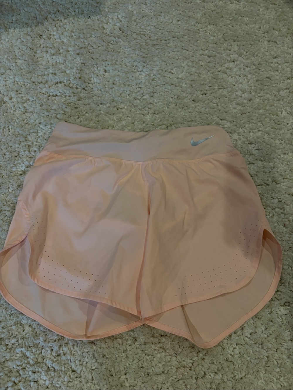 Nike Women's Light Peach Athletic Running Shorts